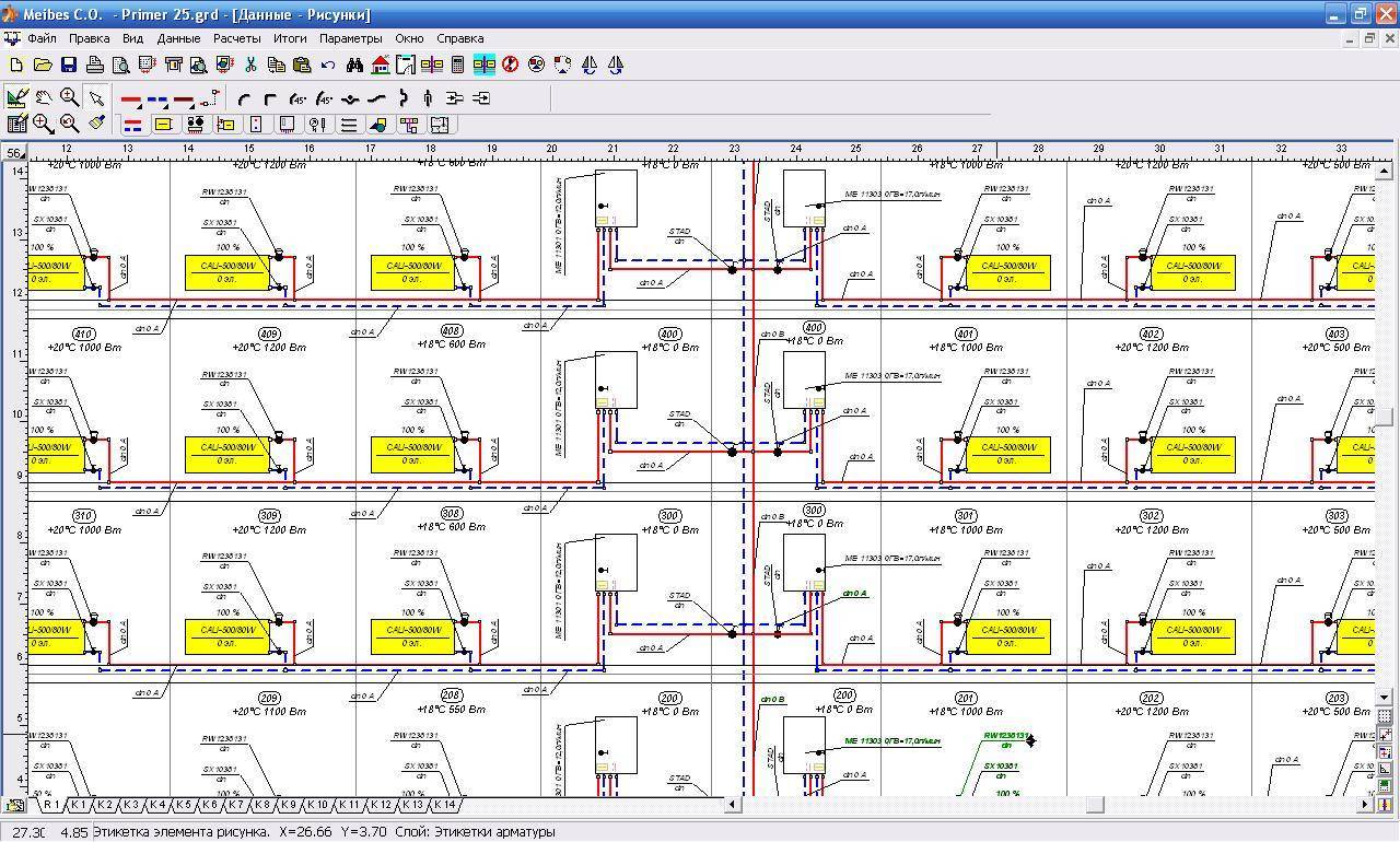 Программа для черчения схем отопления и водоснабжения