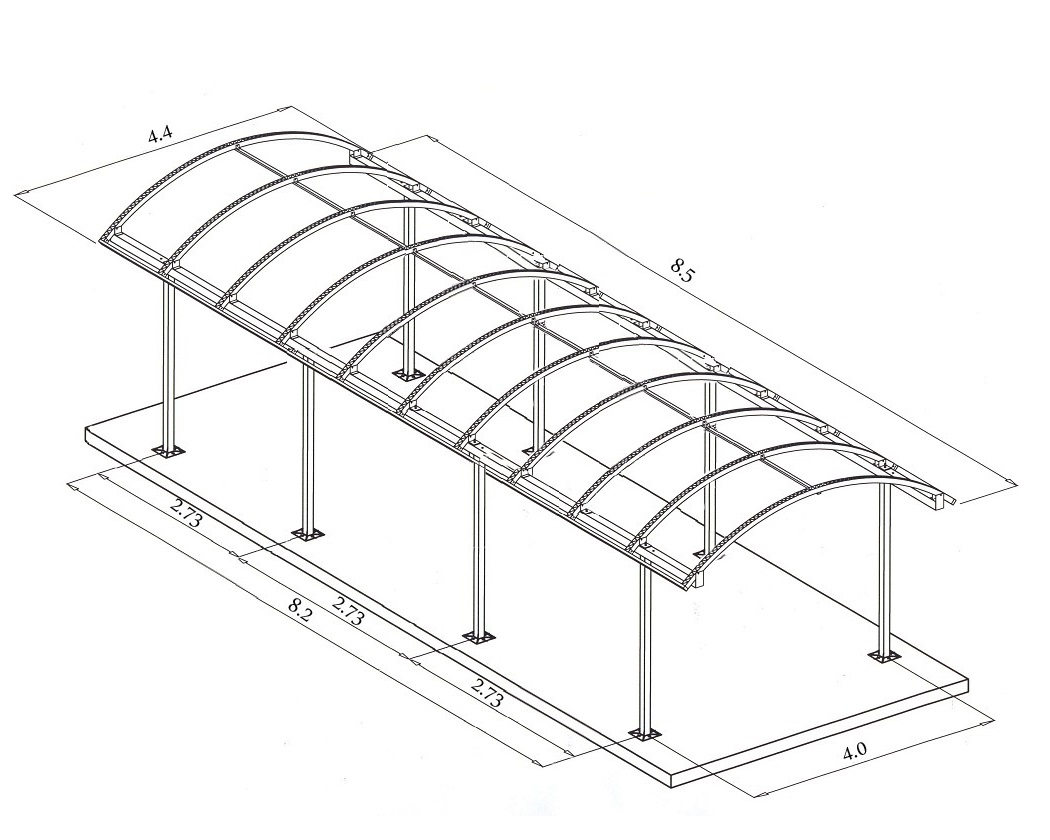 Навес из поликарбоната для автомобиля своими руками во дворе частного дома чертежи