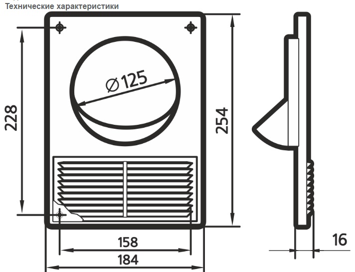 Устройство вентиляционной решетки с клапаном обратной тяги