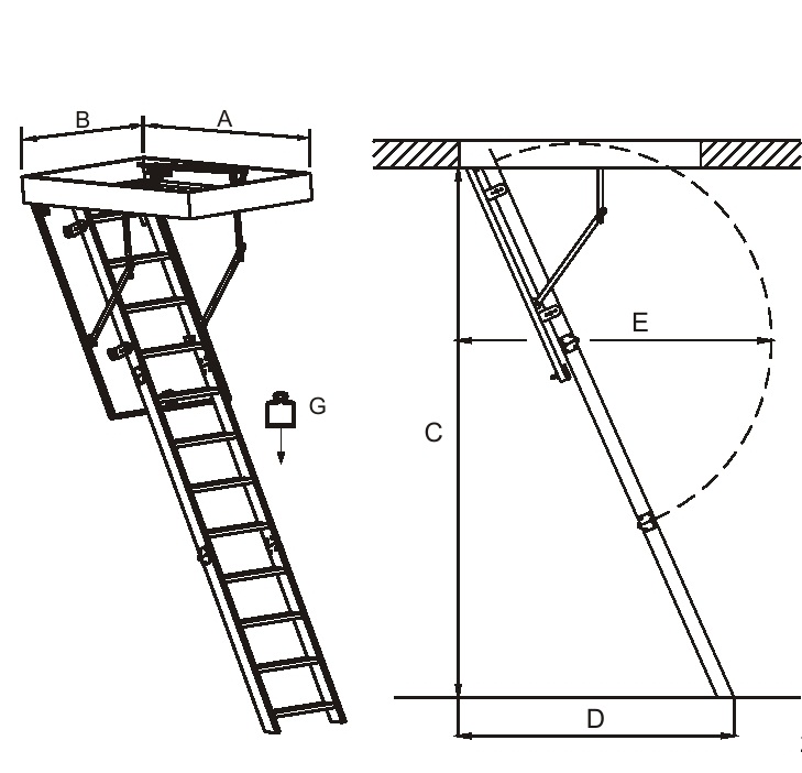 Как сделать раскладную лестницу для чердака