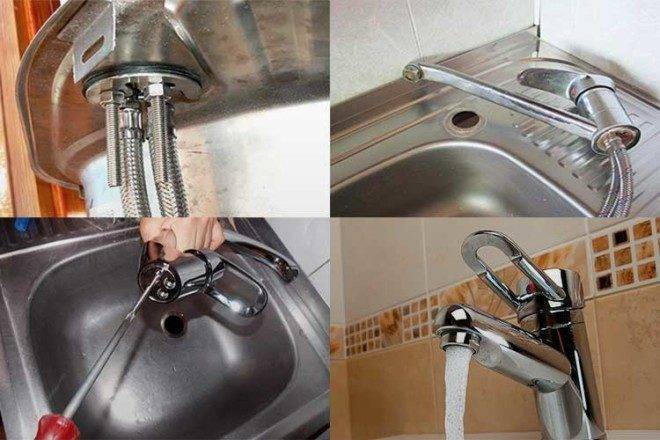 Как поменять смеситель на кухне