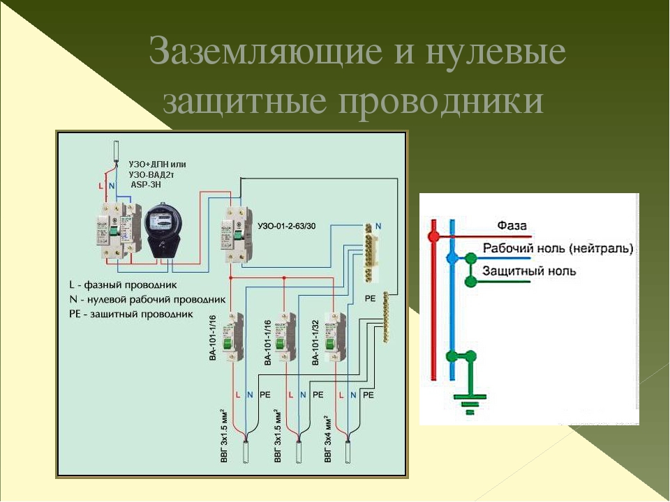 Нулевой рабочий проводник на электрической схеме должен иметь буквенное обозначение