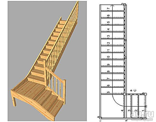 Лестница на второй этаж своими руками: чертежи и схема строительства деревянной и лестницы на металлокаркасе