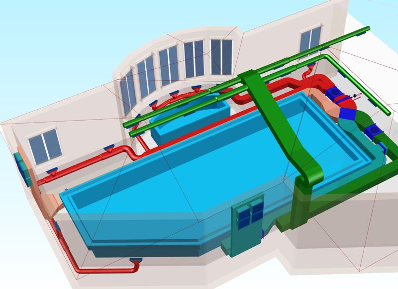 Вентиляция бассейна – расчет системы приточно-вытяжной вентиляции бассейна