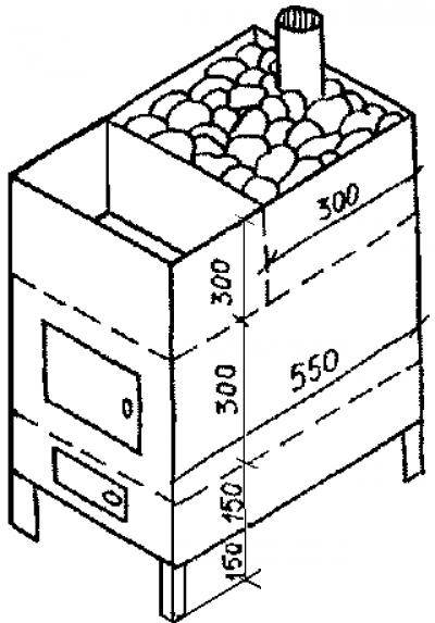 Печи в баню с чертежом