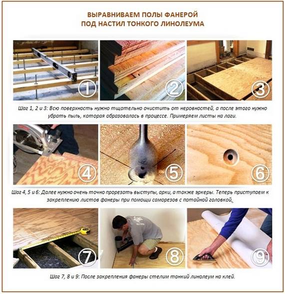 Как правильно крепить линолеум к деревянному полу