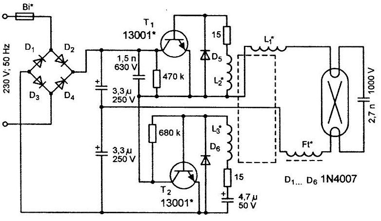 Схема энергосберегающей лампы на 220 в