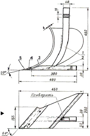 Оборотный плуг своими руками чертежи с размерами