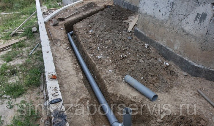 На какую глубину закапывать канализационную трубу в частном доме