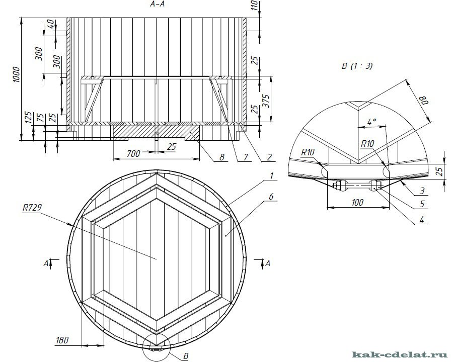 Банный чан своими руками на дровах чертежи размеры деталей из металла с размерами