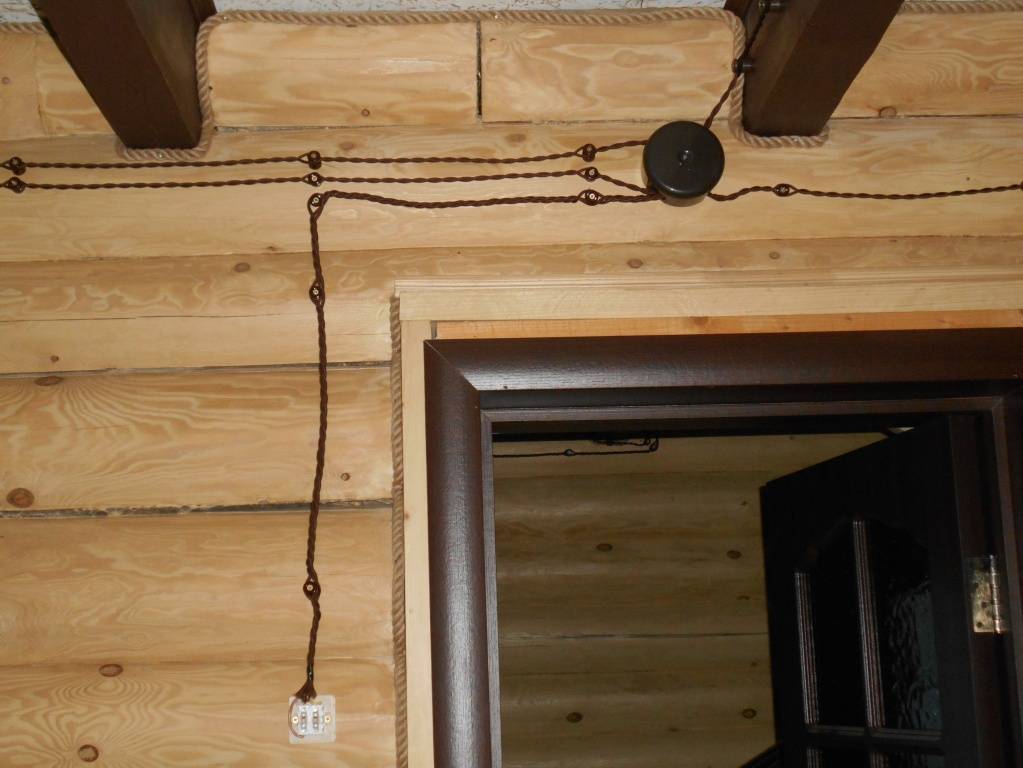 Электропроводка под старину в деревянном доме