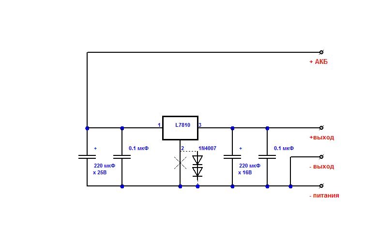 Стабилизатор с 12 на 5 вольт схема
