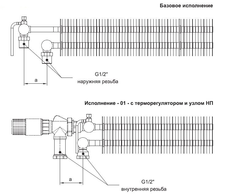 Схема обвязки конвектора