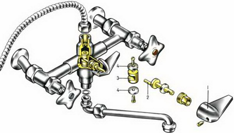 Работа смесителя. Кран однорычажный переключатель душа течет. Схема крана душа для ванной переключатель. Кран Vidima двухвентильный разобрать. Смеситель для ванны устройство и ремонт переключатель с душа на кран.
