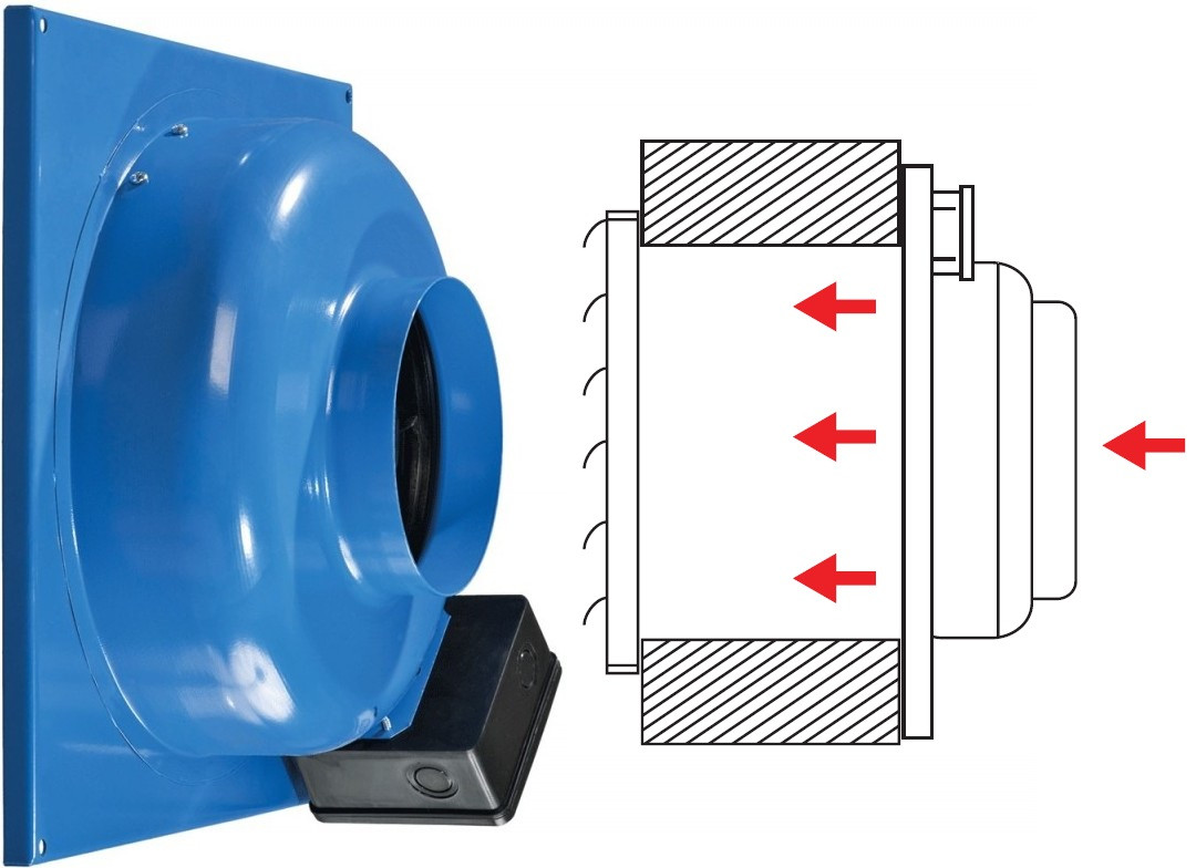 Канальный вентилятор рисунок