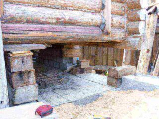 Как поднять деревянный дом своими руками для ремонта. Строительство фундамента