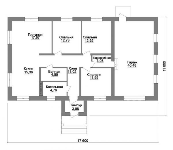 Планировка 1-этажного дома с тремя спальнями — выбираем проект по вкусу