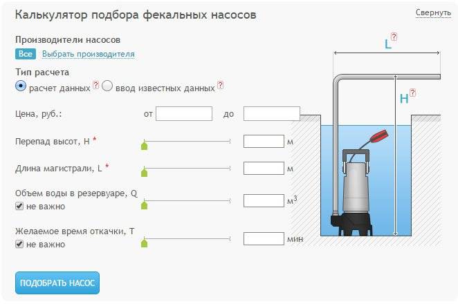 Высота подъема жидкости насосом