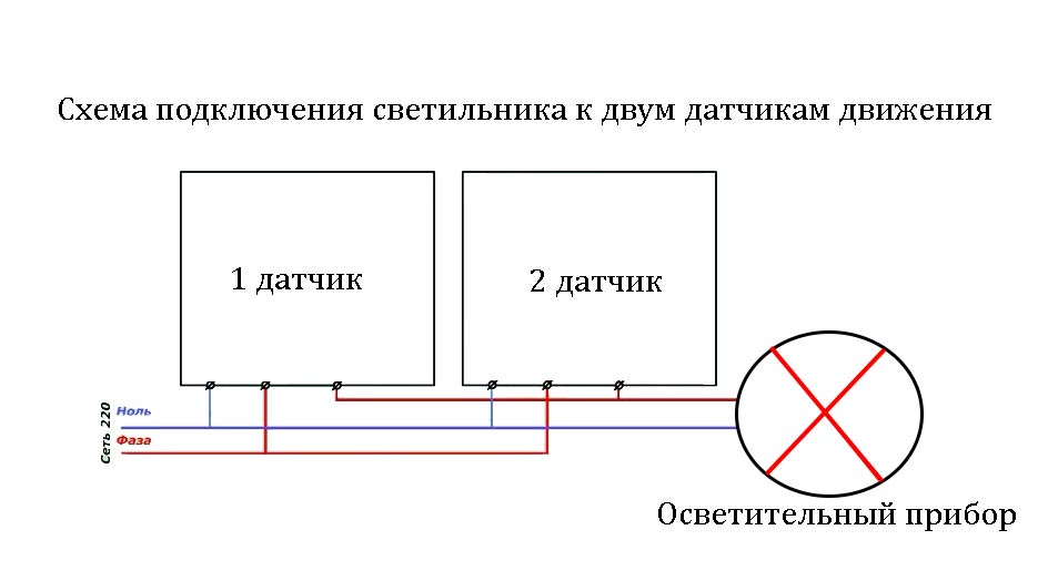 Как подключить датчик движения к лампочке через выключатель схема подключения видео и чертежи