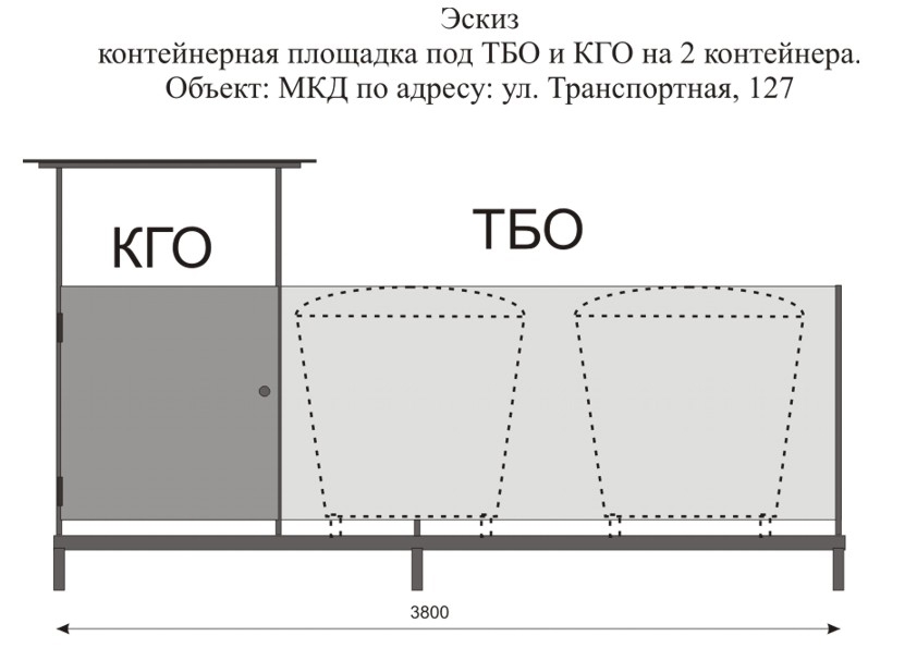 Схема мусорный контейнер