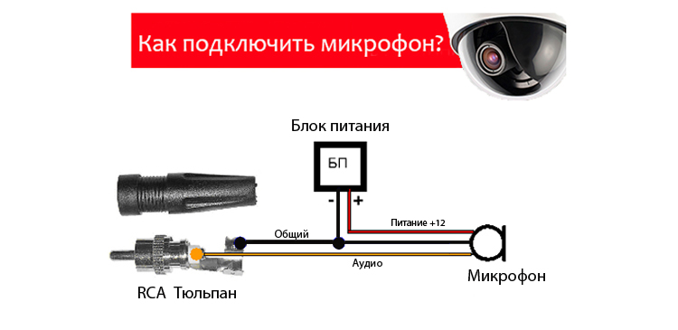 Как подключить микрофон схема