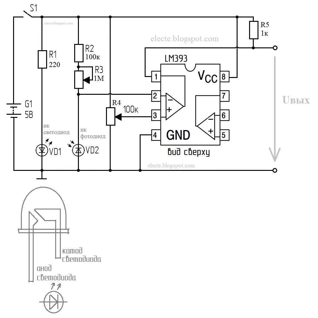 Датчик движения для включения света схема принципиальная